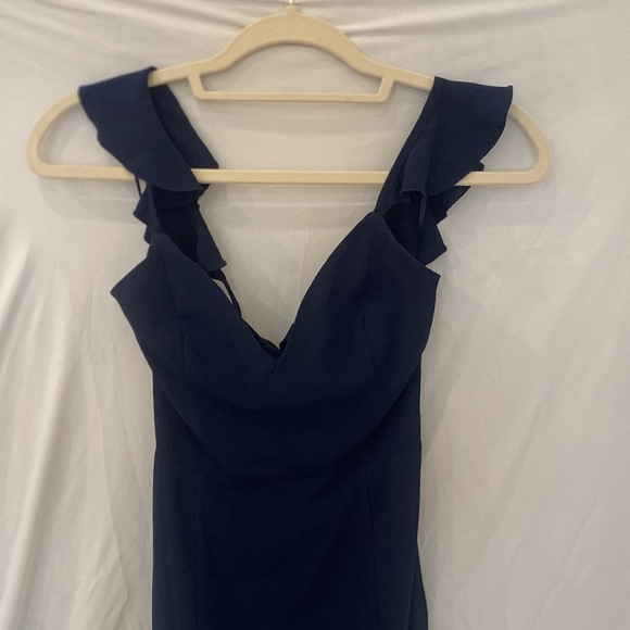 Showpo More than this midi dress in navy blue sz 0 - Picture 8 of 10